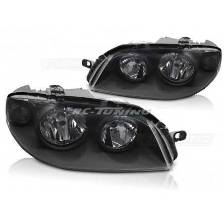 Headlights black background for Fiat Punto 2 FL 03-07