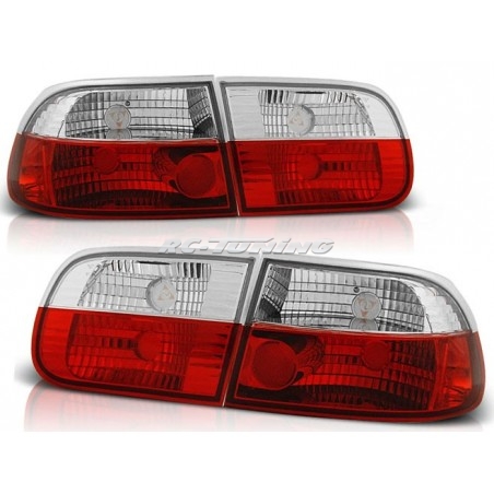 Honda Civic 09.91-08.95 3-door Red/Clear Tail Lights