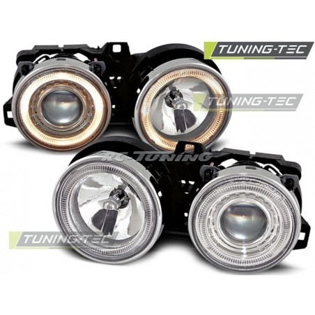 Angel Eyes Front Headlights BMW Serie 3 E30 11.82-06.94 Chrome