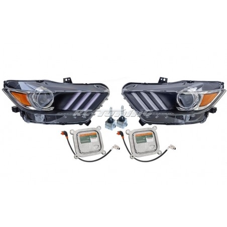 Xenon Headlights for Ford Mustang 6 Coupe, Cabrio 14-17