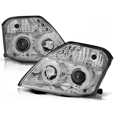 Angel Eyes Front Headlights Citroën C2 09.03-10 Chrome