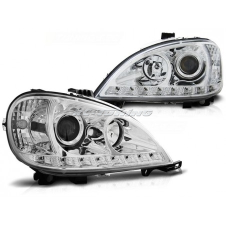 Front Headlights Daylight Mercedes W163 ML 03.98-08.01 Chrome