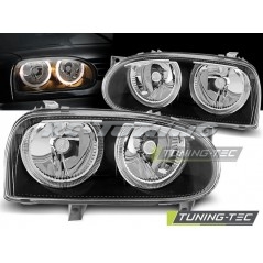 Angel Eyes Front Headlights Volkswagen Golf 3 09.91-08.97 Black