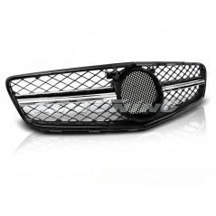 Gloss Black / Chrome Grille for Mercedes W204 07-14 C63