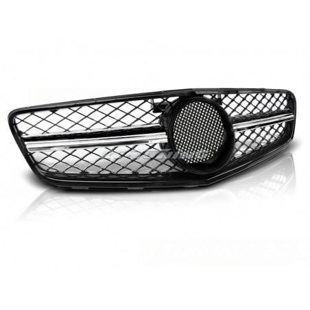 Schwarz glänzender / verchromter Kühlergrill für Mercedes W204 07-14 C63