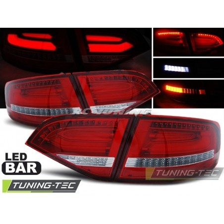 Audi A4 B8 Estate 08-11 Rear Lights with Red/Clear LEDs