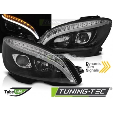 Tube Light SEQ front headlights for Mercedes C-Class W204 07-10