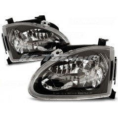 Honda CRX Del Sol 03.92-97 Black Front Headlights