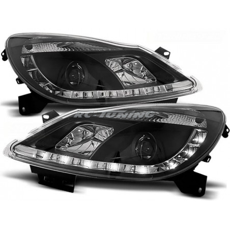 Opel Corsa D 04.06 Daylight Front Headlights Black