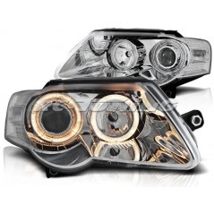 Angel Eyes Frontscheinwerfer Volkswagen Passat B6 3C 03.05-10 Chrom