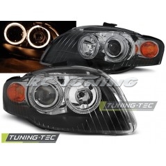 Angel Eyes Front Headlights Audi A4 B7 11.04-03.08 Black