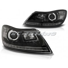 Skoda Octavia 09-12 Daylight Front Headlights Black